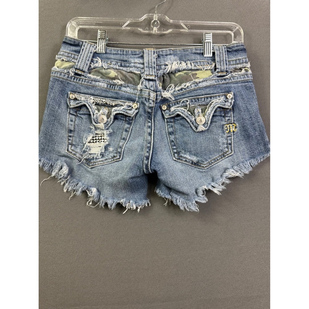 Miss Me Light Blue Distressed Denim Jean Shorts